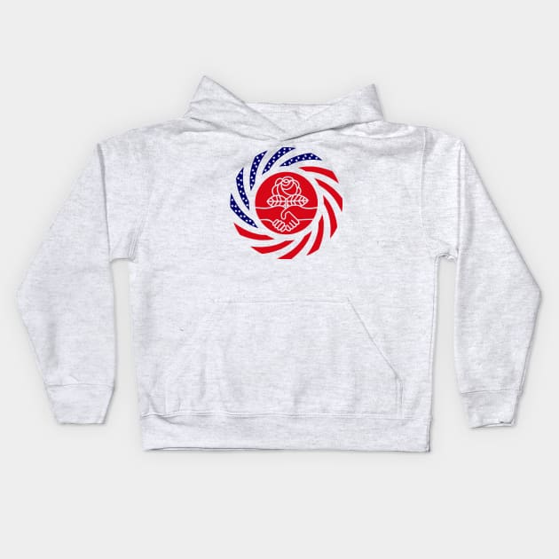 Democratic Socialist Murican Patriot Flag Series Kids Hoodie by Village Values